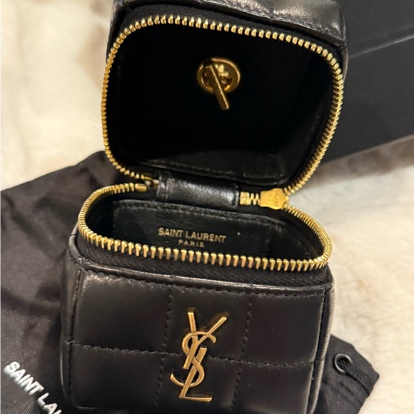 NWT Saint Laurent Black Mini Bag with Gold Accents - Picture 10 of 13